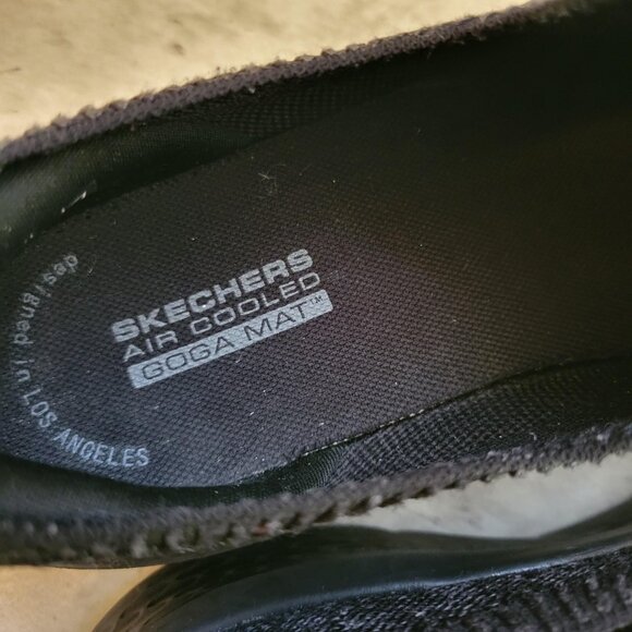 Skechers Black Knit Slip-On Sneakers - Picture 10 of 14